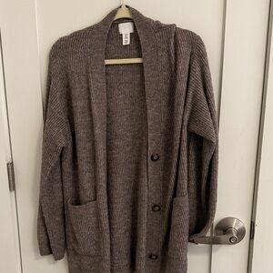 H&M Taupe Cardigan Sweater